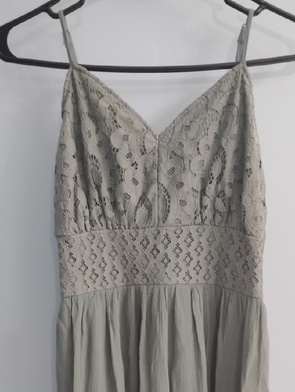 Maurices Strapless Lace Midi Dress in Taupe Size XS
